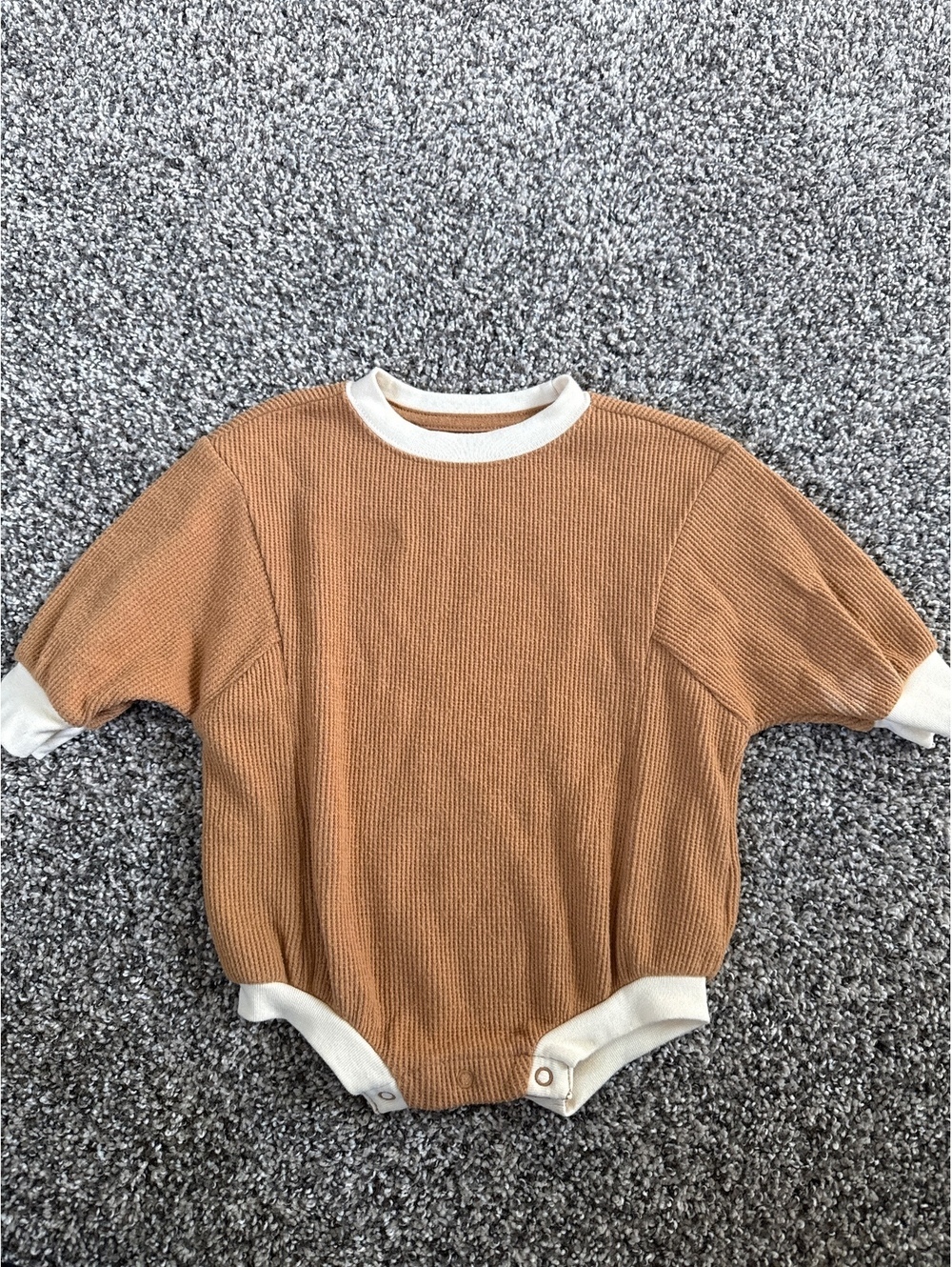 Cat & Jack Baby Boy Gender Neutral Tan Romper Size 3-6 Months
